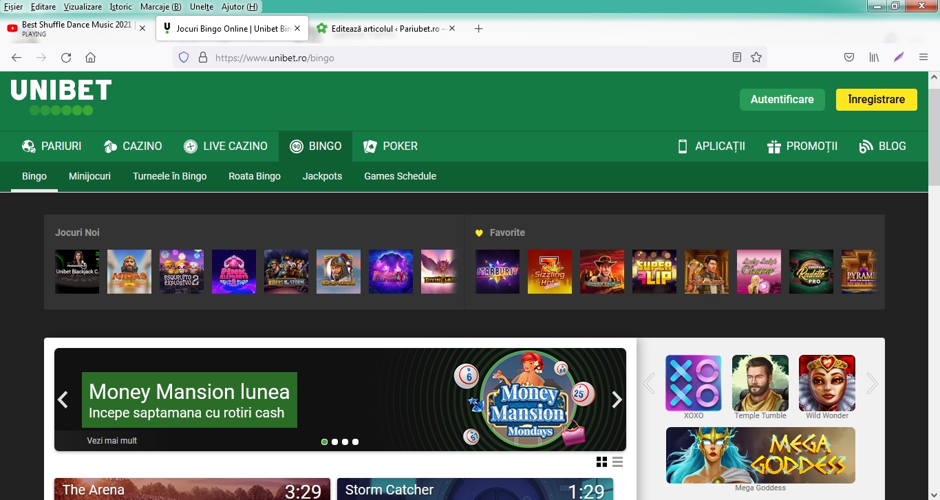 Jocul de bingo este prezent si pe Unibet