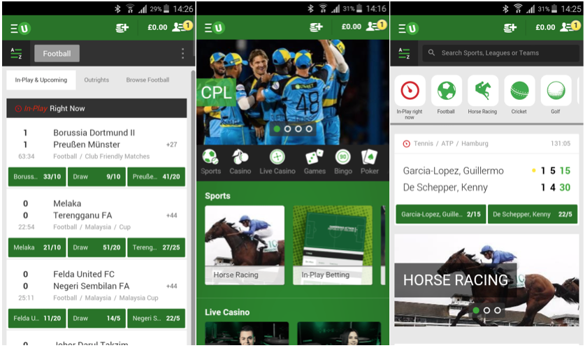 Poti folosii telefonul cu android la Unibet