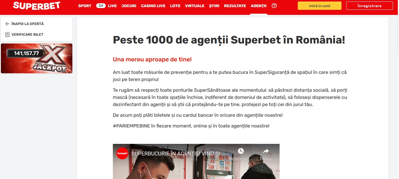 Agentiile Superbet in si in afara tarii