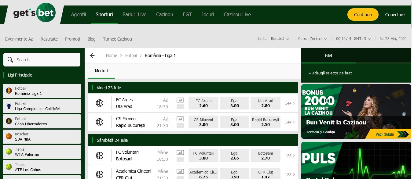 Pariurile sportive la Gets bet