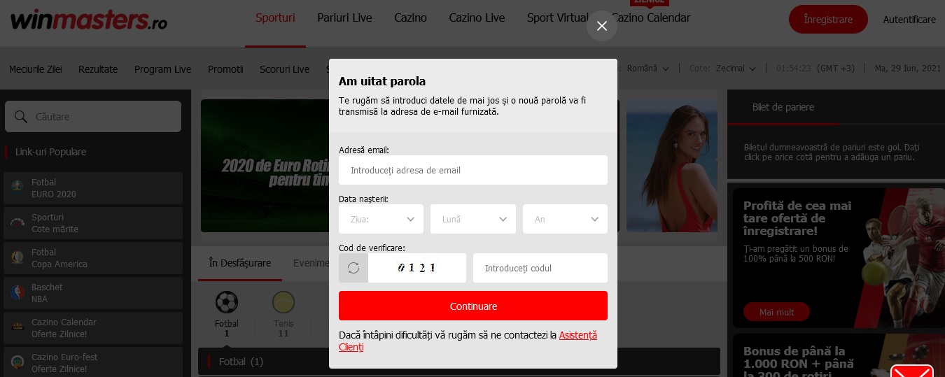 Cum imi fac cont pe winmasters