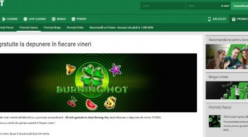 50 rotiri gratuite la Burrning Hot vinerea la Unibet