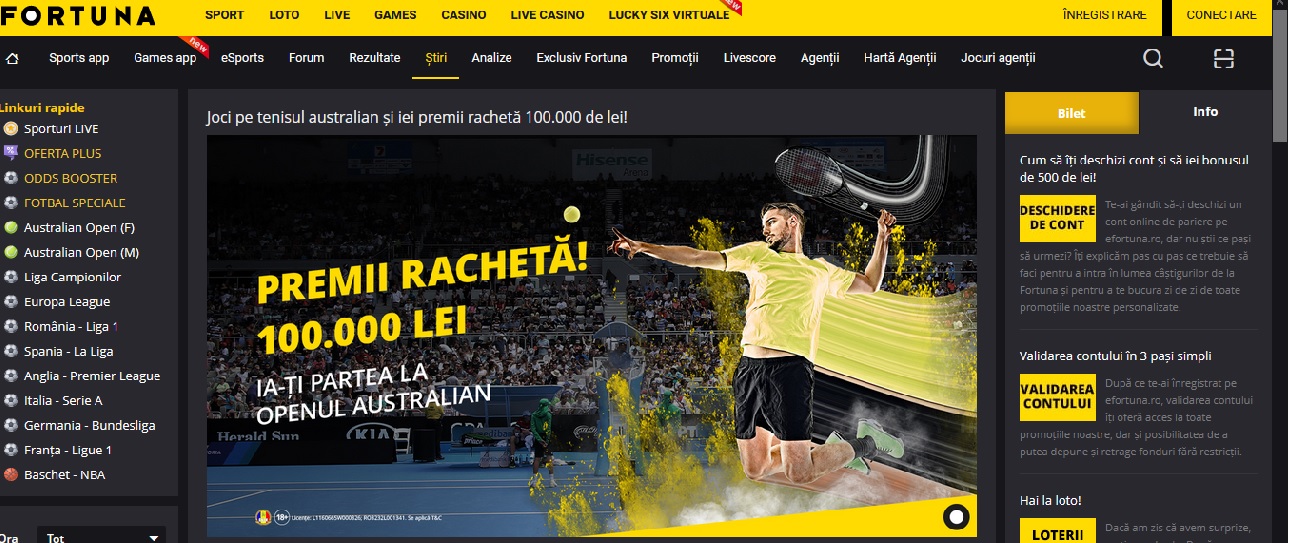 E pacat sa ratezi premiile Fortuna de la Australian Open
