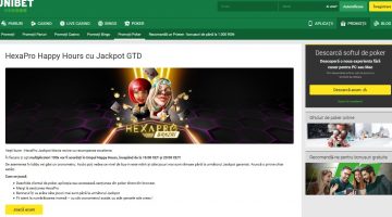 Turneele HexaPro vin cu jackpot la happy hour Unibet
