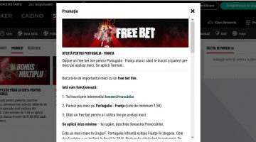 Bucurate de un free bet la meciul Portugaliei pe Betstatrs