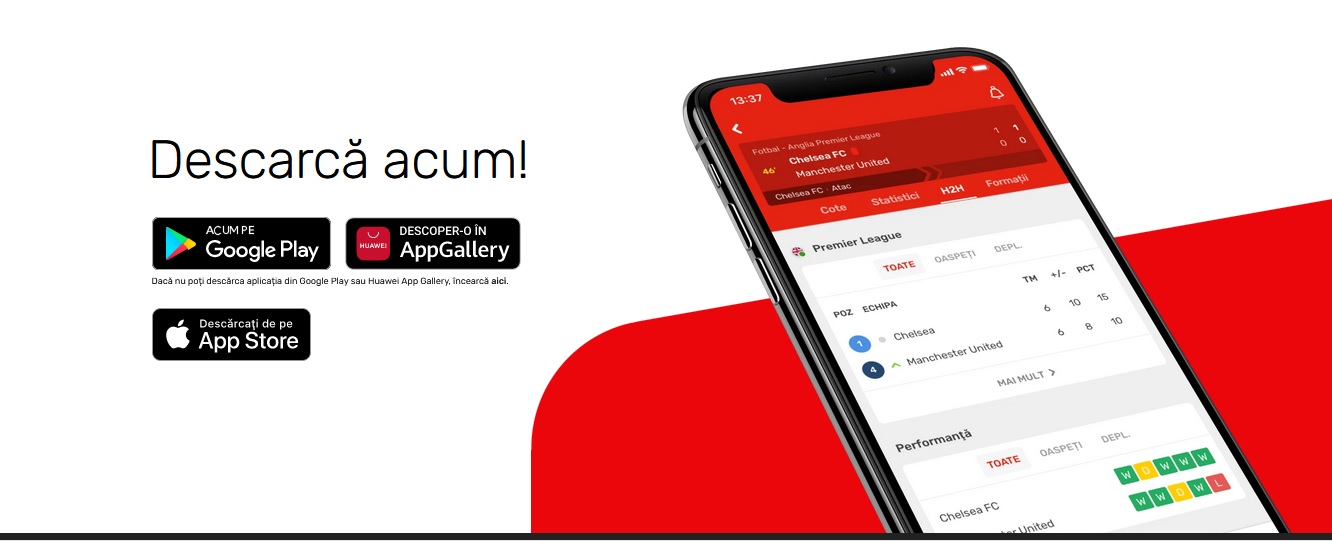 Din aplicatie mobil superbet iti descarci pentru orice mobil