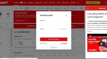 Cum sterg un card de pe superbet